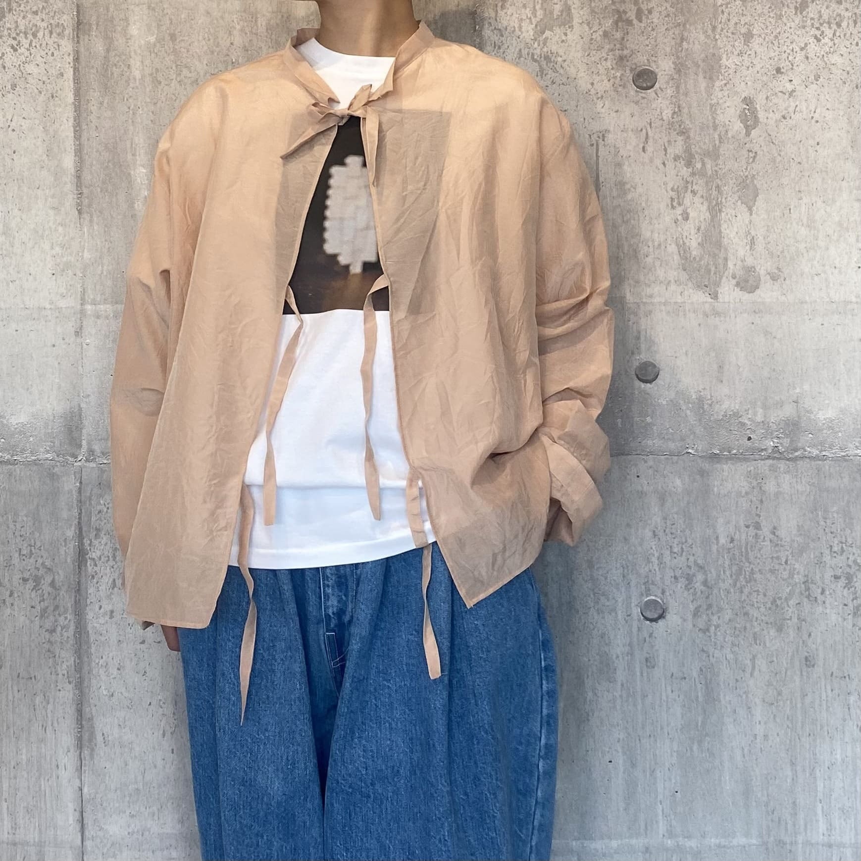 20%OFF】【MEYAME】COTTON SILK BLOUSE JACKET コットンシルクブラウス