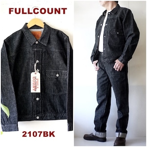 FULLCOUNT フルカウント ブラックデニム デニムブラウス Gジャン 2107BK Type 1 Black Denim Jacket ファーストモデル
