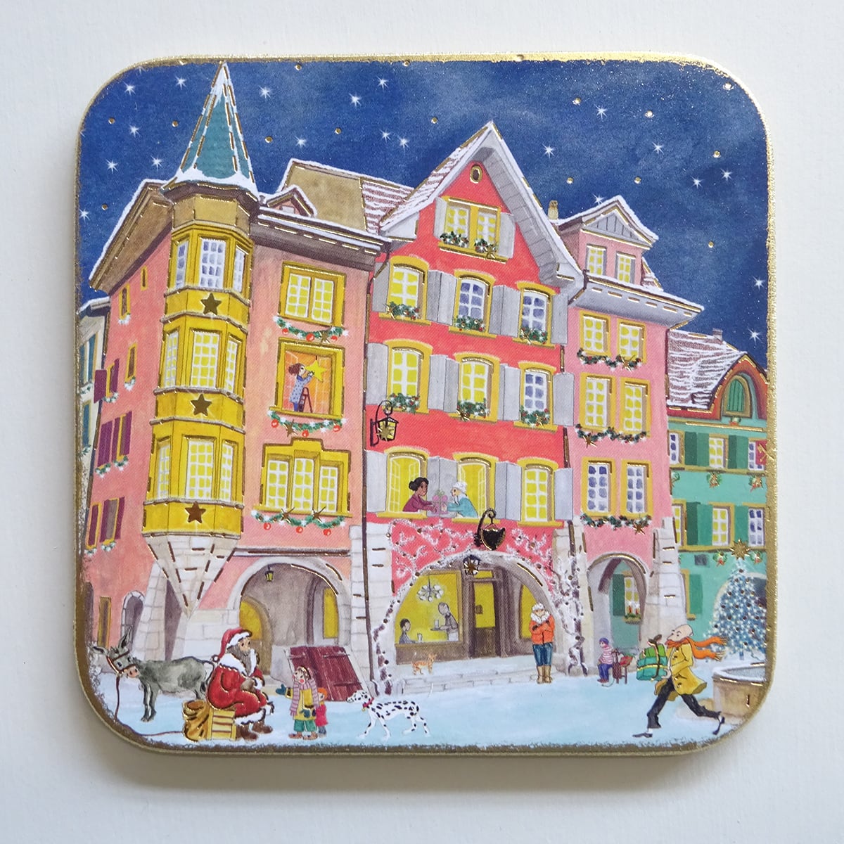 クリスマス コースター C-2486 クリスマスマーケット ヨーロッパの