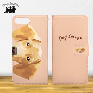 【 ダックスフンド 毛色7色 ピンク】手帳 スマホケース 送料無料 うちの子 犬 ペット iPhone & Android