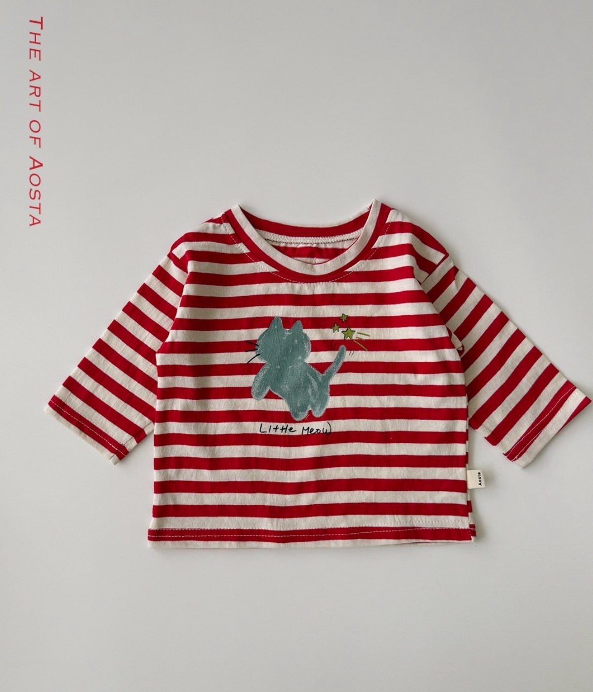 送料無料【予約】/ にゃんにゃんTシャツ / aosta