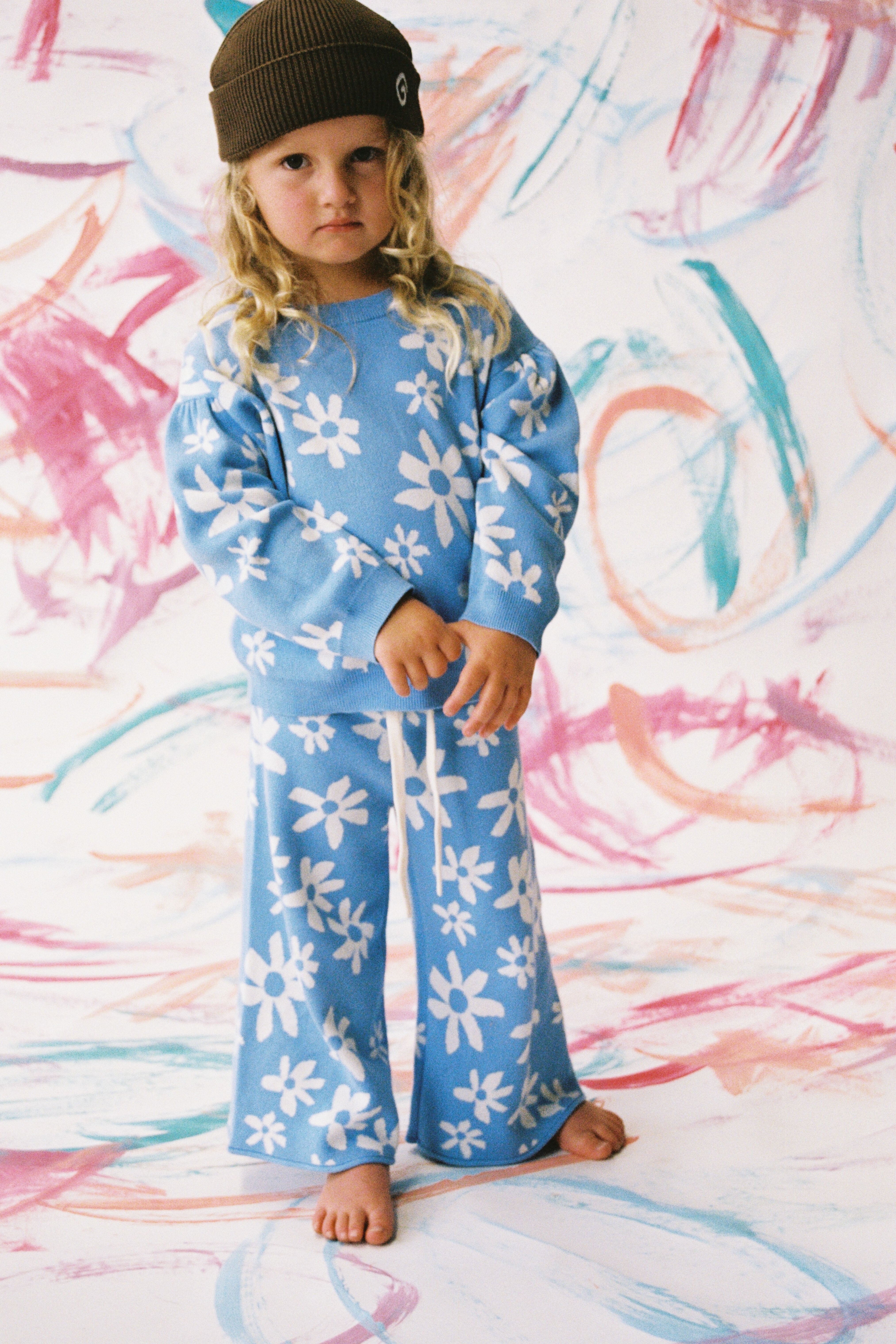 【即納/送料無料】Grown / Organic Wild Flower Knit Pull Over