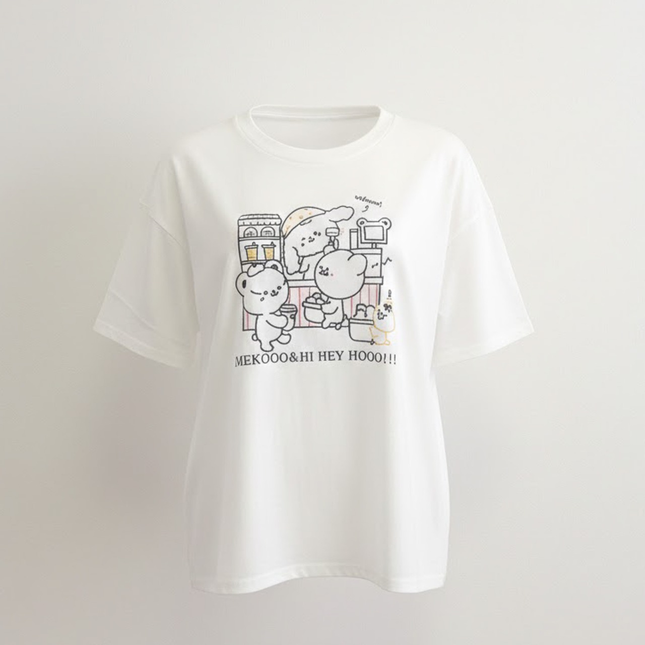 【Mekooo×HiHeyHooo!!!】コンビニが大好き♪みんなのコンビニ刺繍Tシャツ - 2