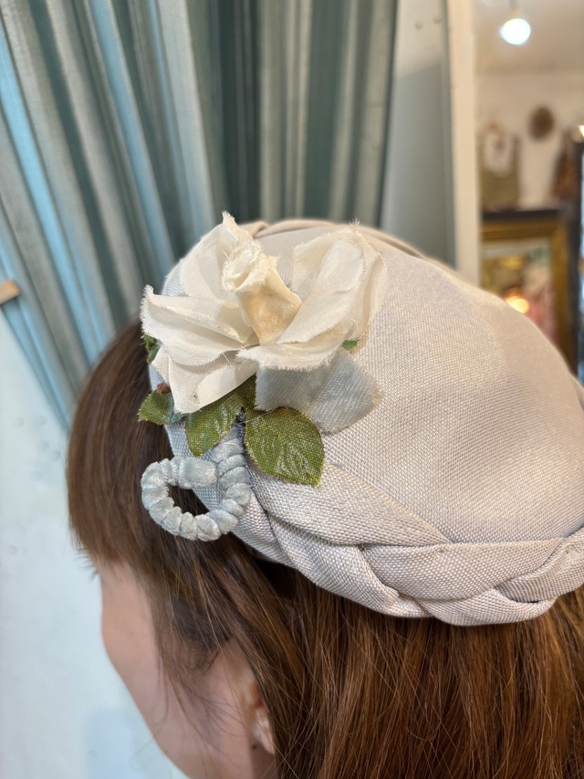 【ご購入のお客さま専用】50’s pale blue white flower headdress