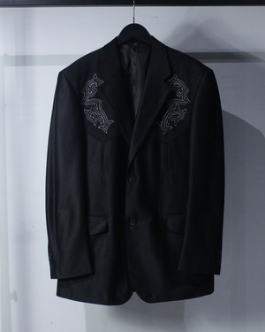 【Caka BLACK】Embroidery Design Vintage Western Tailored Jacket