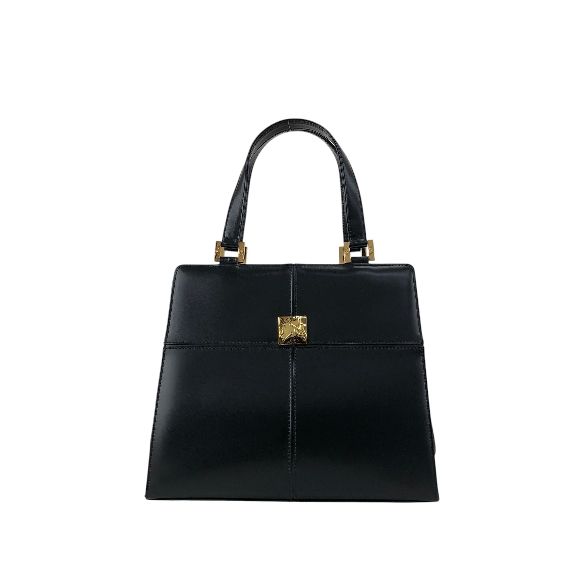ヴィンテージ　イブサンローラン　ブラック ハンドバッグ Yves Saint Laurent イヴ・サンローラン ハンドバッグ ブラック