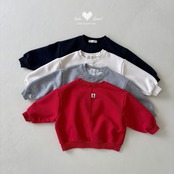 韓国子供服 / LALALAND / 26Autumn / ラウンド 切替 スウェット / 秋服 / キッズ *XS~XL*