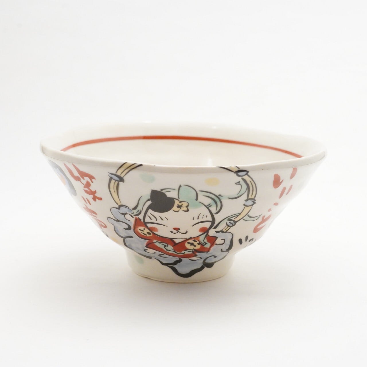 【夕立窯】あっぱれ三吉飯碗 雷神大 16-A