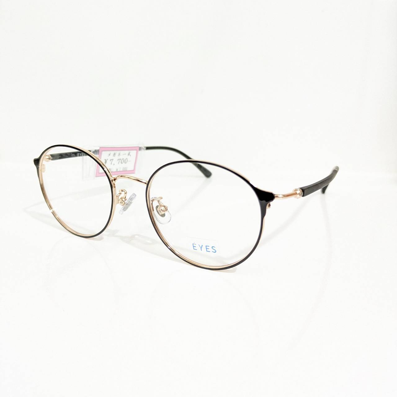 【EYES】ラウンドメタルフレーム ゴールド・ブラック