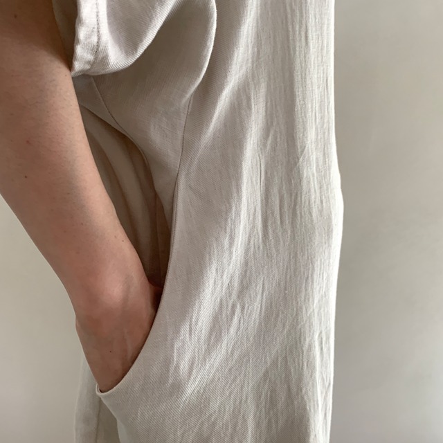 linen dolman one-piece  リネンドルマンワンピース　evam eva