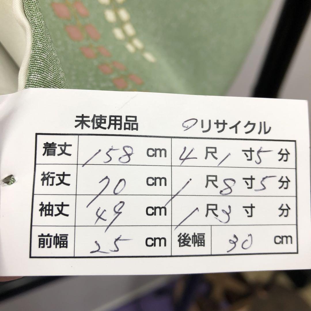 2731　叩き染め　訪問着　松葉色　花熨斗　橘　松　桜　流水