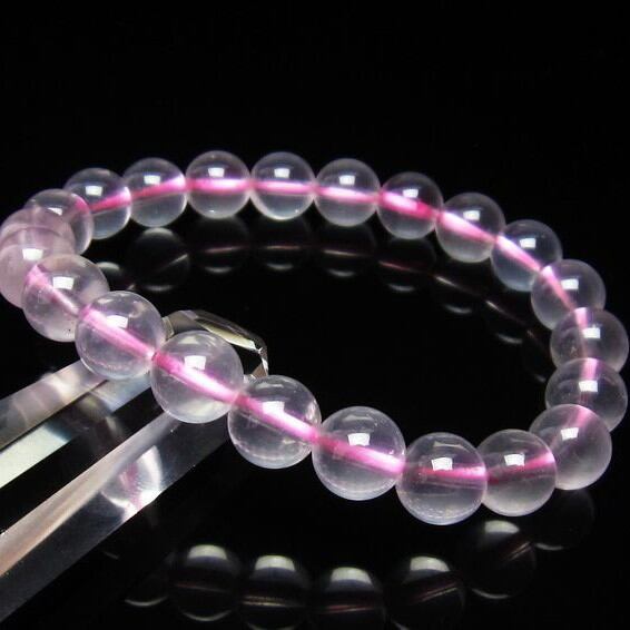 ミルキークォーツ ピンク ブレスレット 9mm [M便 1/10] 111-2607