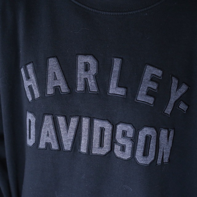 "HARLEY-DAVIDSON" 3-line sleeve design loose sweat