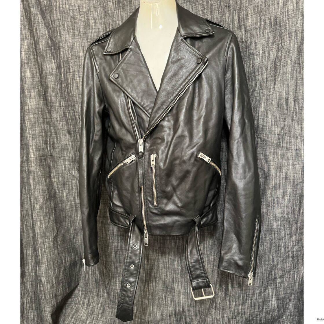 定価8万円 ALLSAINTS 羊革レザーダブルライダー黒ブラック - ダブル 