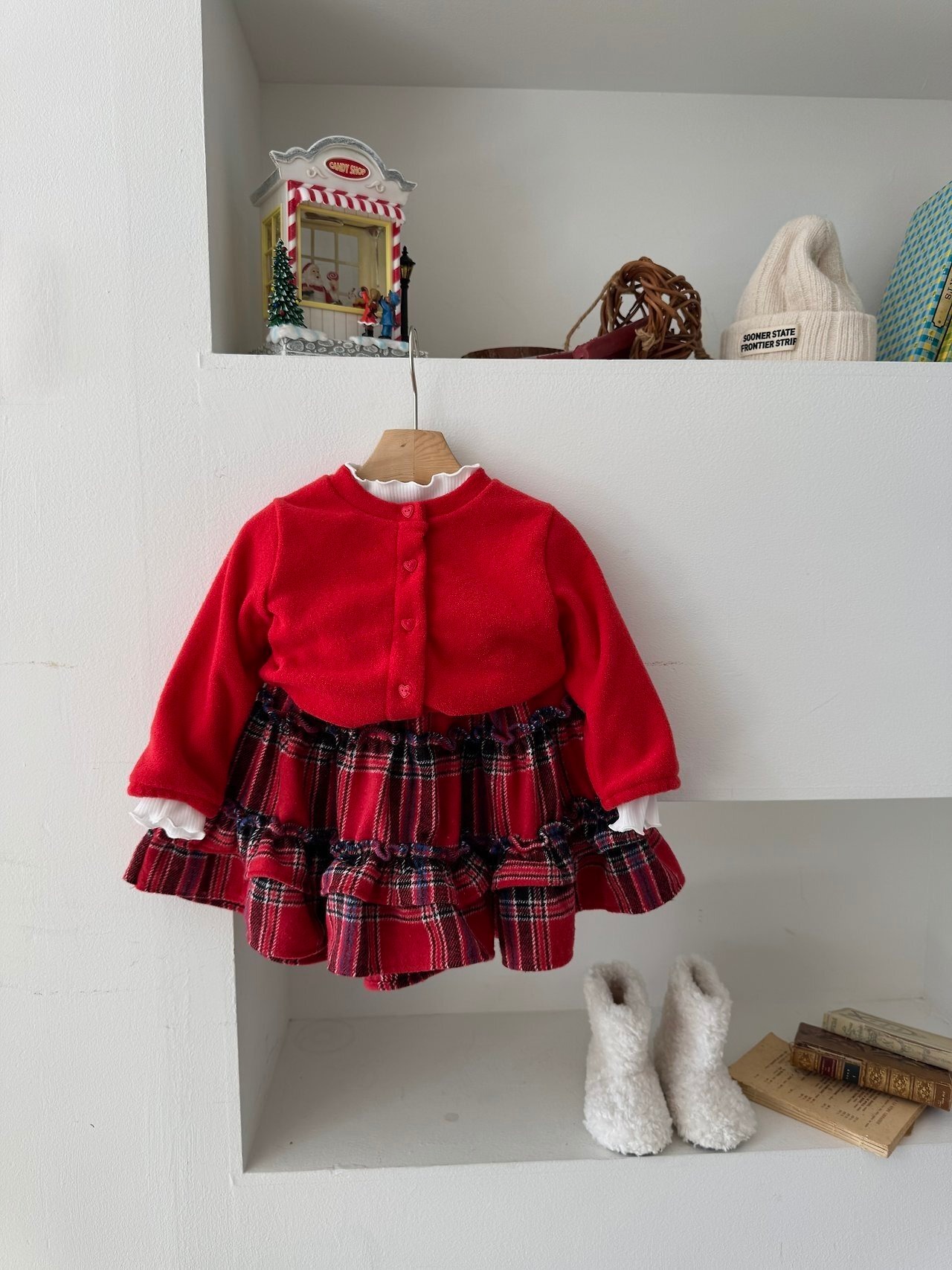 le petit mot［取寄］check cancan skirt 26winter
