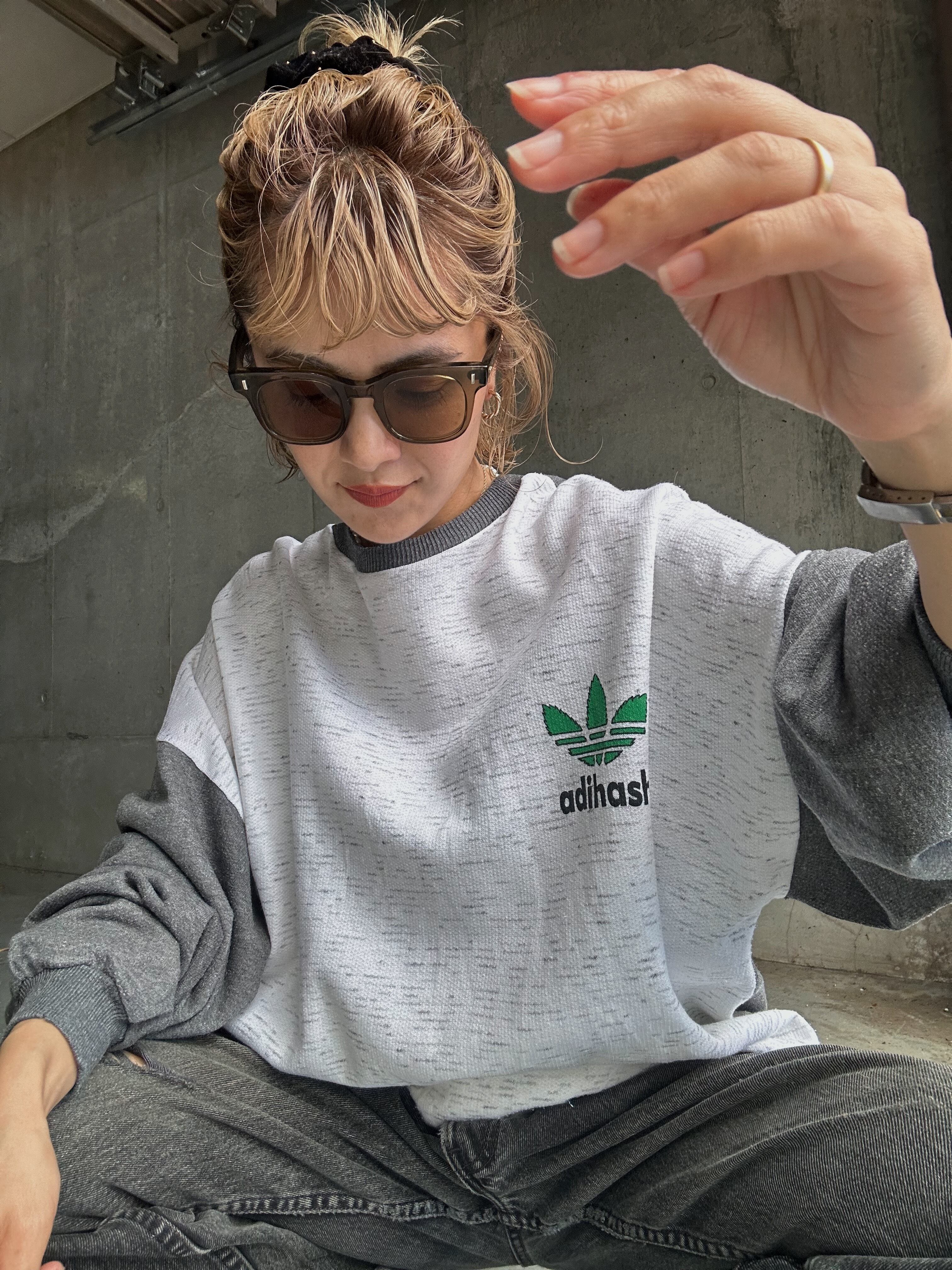 (CS1815)”adihash” printed aweat