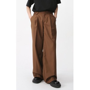 One Tuck Wide Long Casual Pants【L0282】