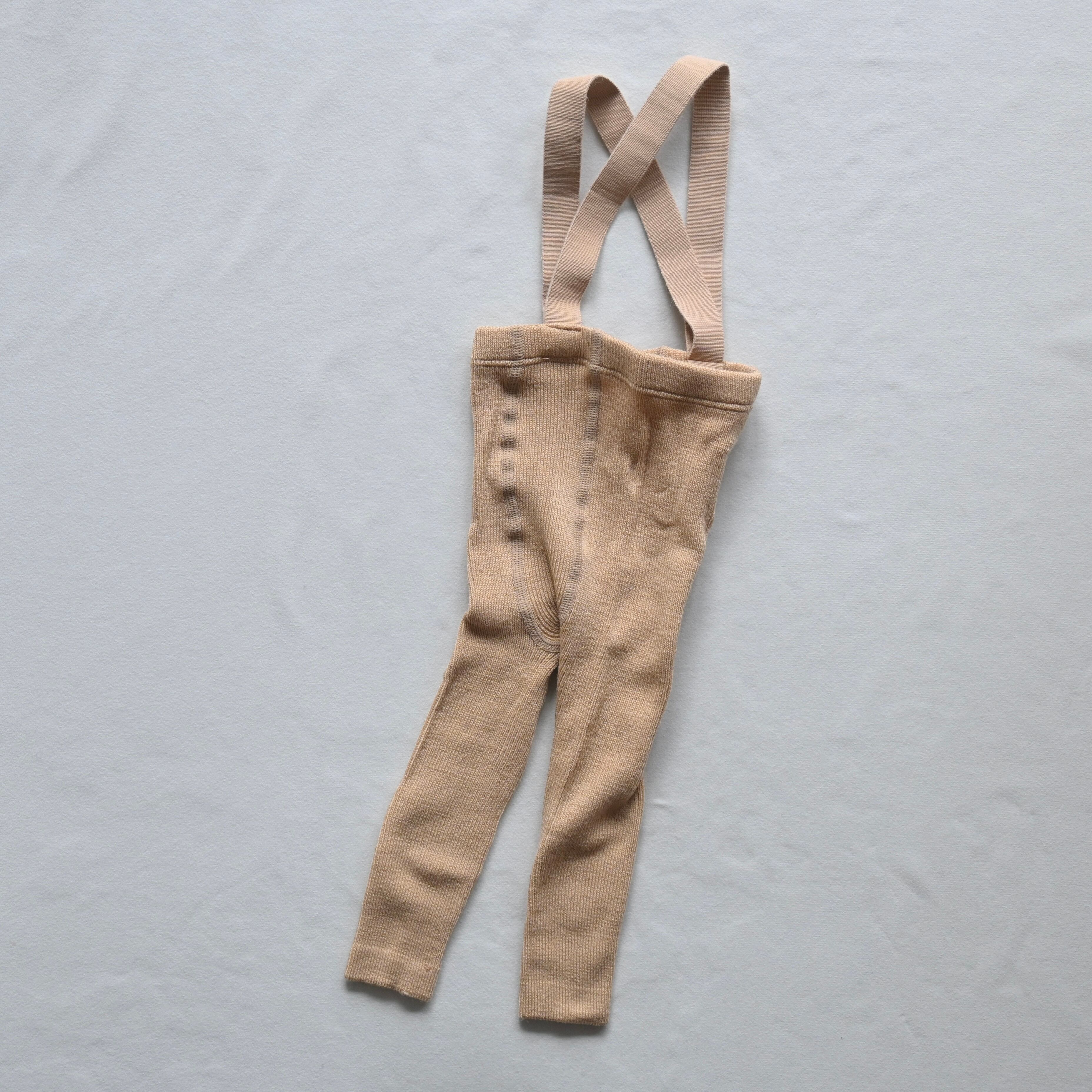 《condor》Merino wool-blend leggings with elastic suspenders / カラー935