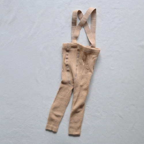 《condor》Merino wool-blend leggings with elastic suspenders / カラー935