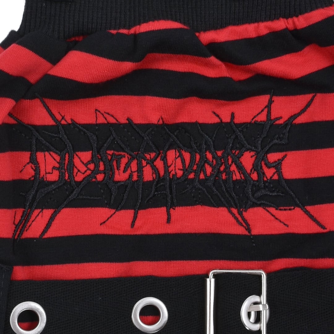 13時迄 他ゴルフロゴ刺繍ワンピース＋レッグウォーマーL サブカル刺繍☆チェック柄レッグウォーマー(PINK