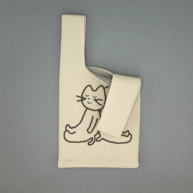 【Junichi Koka】KNIT MINI MARCHE BAG  More than words ニット ミニマルシェバッグ