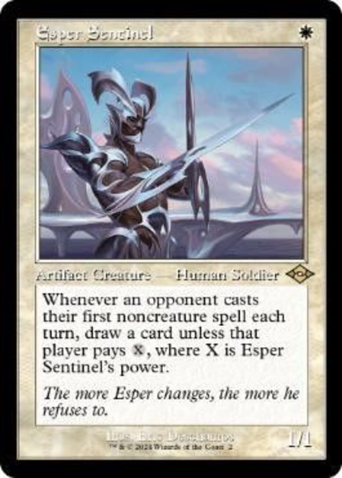 MTG《エスパーの歩哨/Esper Sentinel(MH2)》 英語 旧枠 Foil | Pay ID