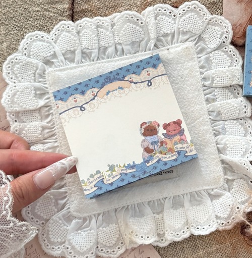 新作☆RG77｜Rose Grocery【熊熊玩偶房 G】両面印刷 正方形 メモ帳 50枚