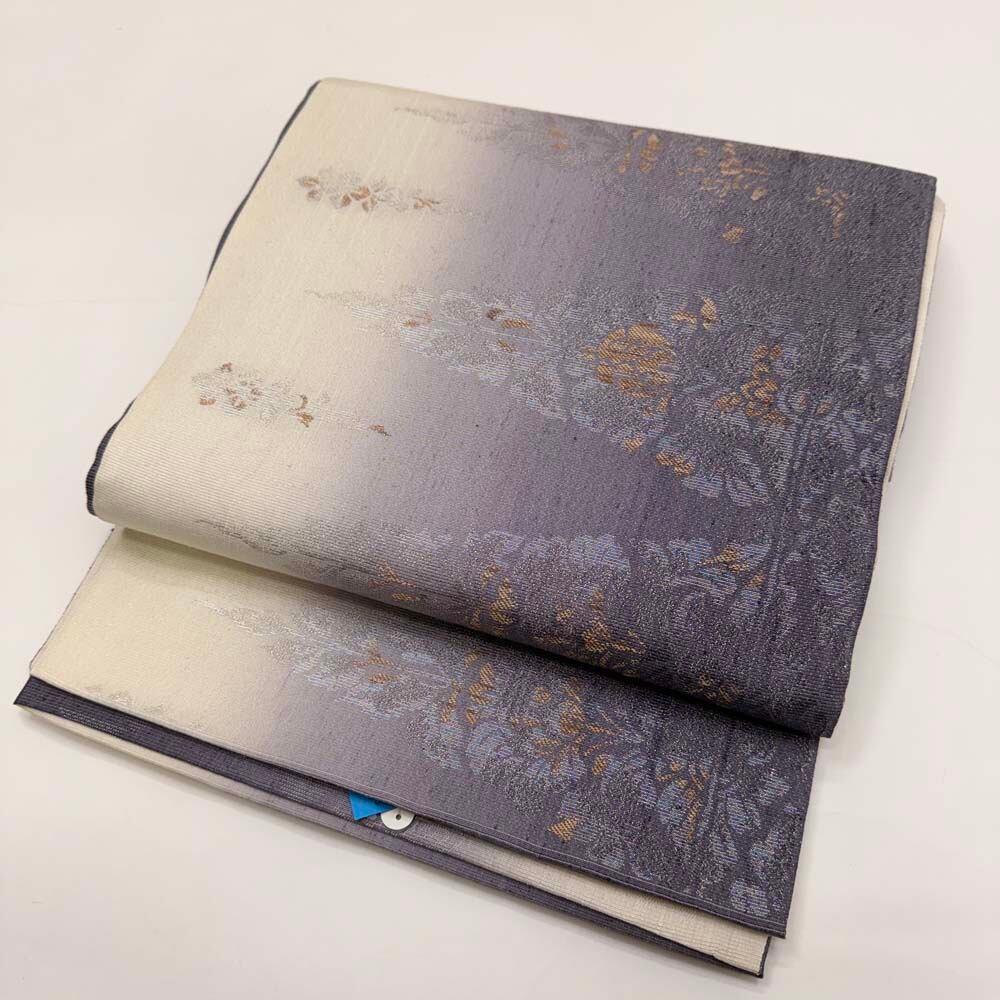 洒落袋帯 しゃれ袋帯 六通柄 洒落 袋帯 カジュアル 小紋 色無地 紬 440cm 中古 正絹 仕立て上がり 5220