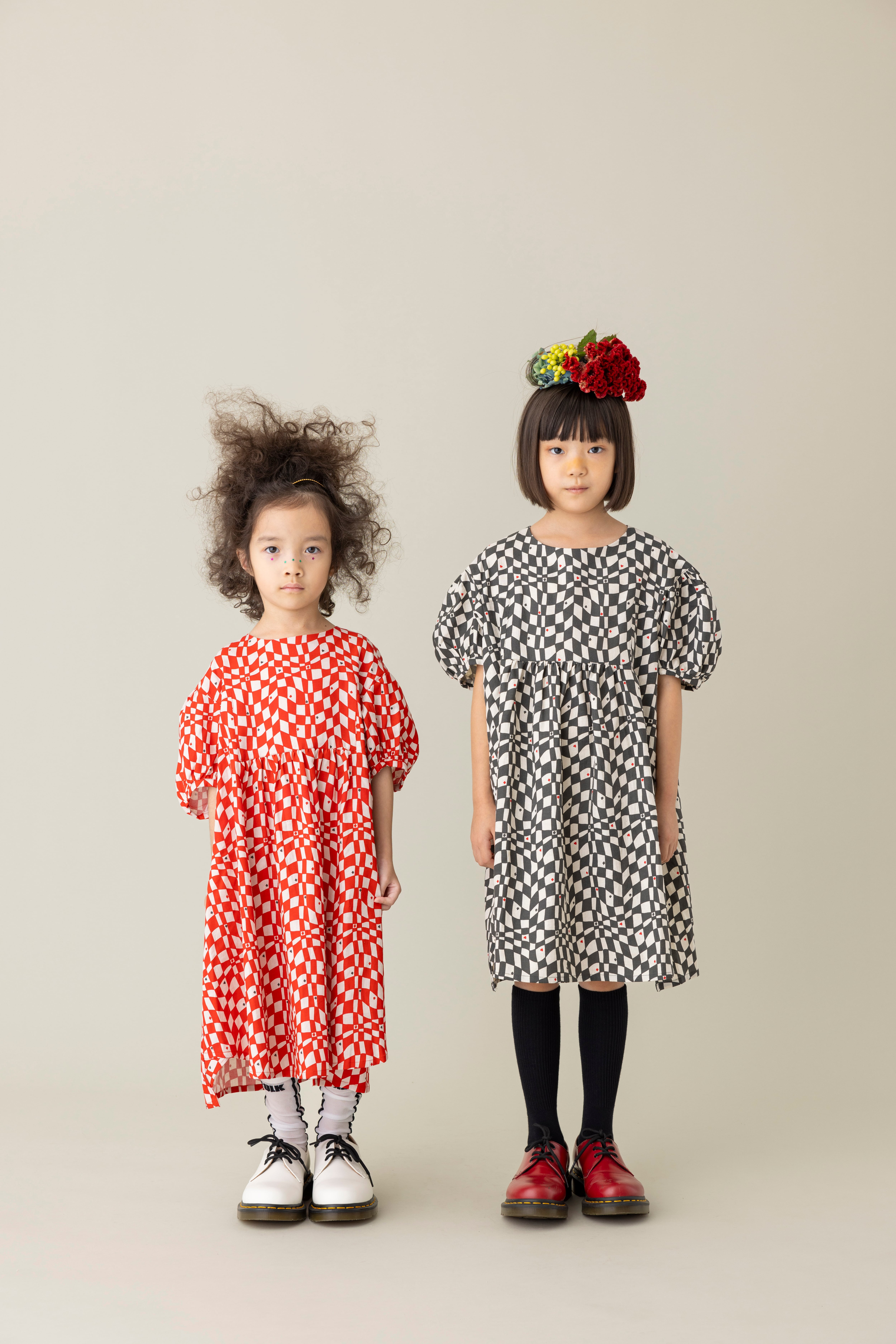 folkmade（フォークメイド）ワンピース 24SS】folkmade（フォークメイド）cotton linen playing card dress