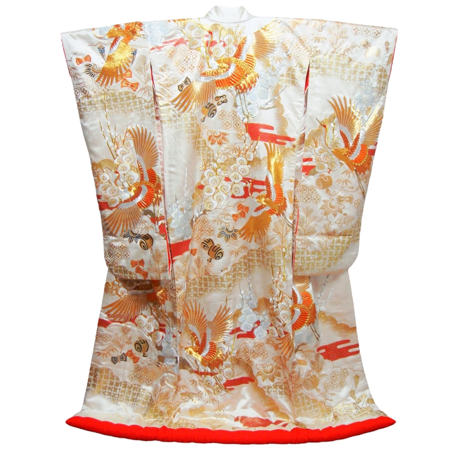 小紋　フルセット　着物　正絹　白地　オリエンタル　O2 お仕立付き・単衣】【都粋オリジナル】東レ セオα おめかし江戸小紋