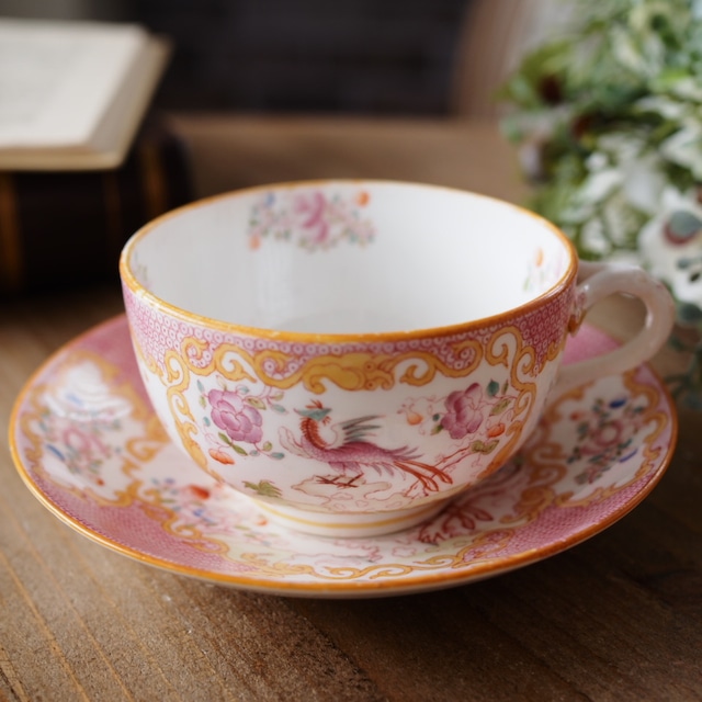 Minton Cockatrice Pink Cup & Saucer|ミントン コカトリス ピンク 希少 カップ&ソーサー