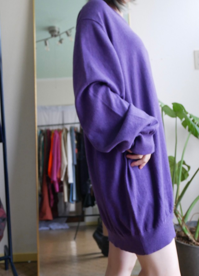 L.L.Bean Cotton Cashmere V-Neck Oversized Knit