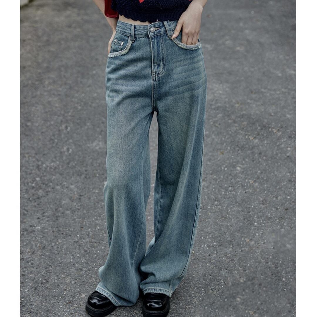 vintage wide denim pants