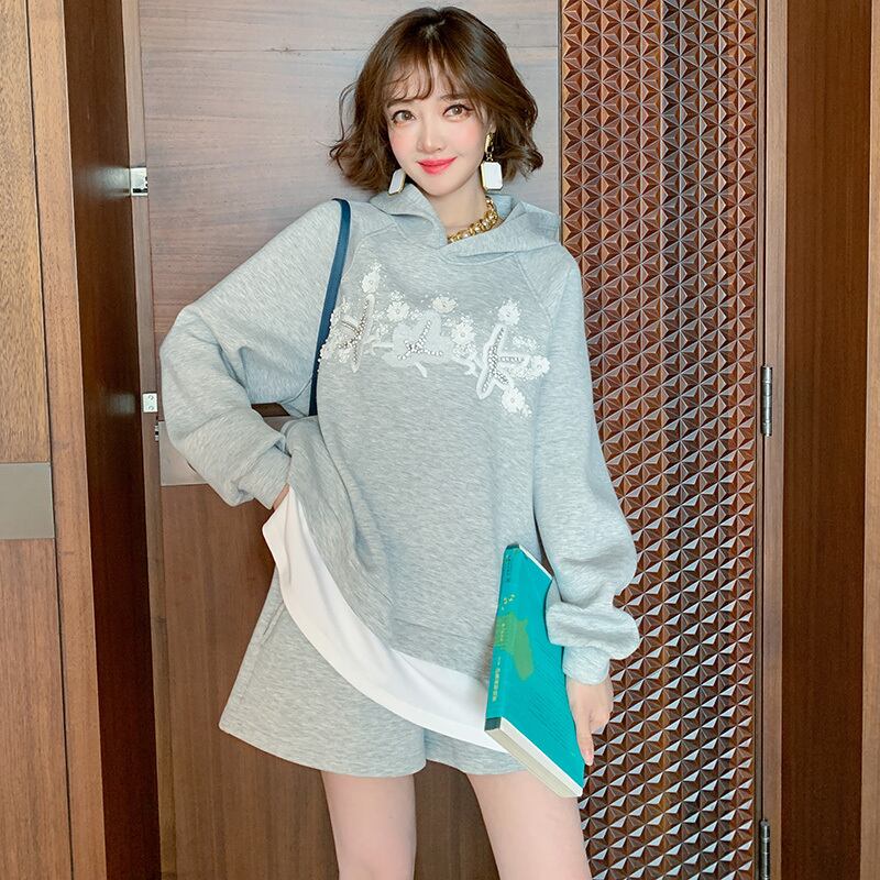 ストレッチウェストプリーツルーズカジュアルショーツ オータム エラスティック 伸縮 秋物 ブルマー MIUCO90601938255