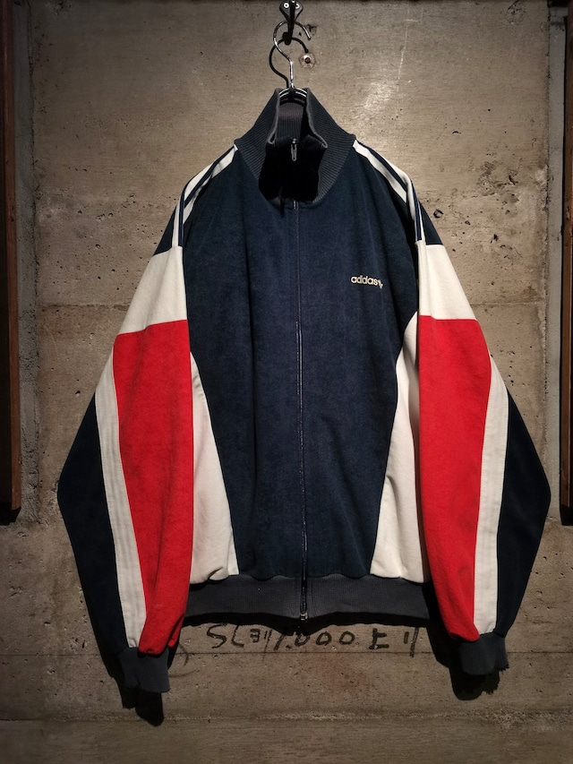 【Caka】"adidas" 80's French Vintage Rare Fabric Track Jacket