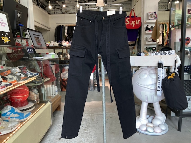 mnml DENIM CARGO PANT BLACK 28 27.5JL1735