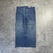 50-60s フェード フレンチワーク モールスキン ブルー パンツ W35