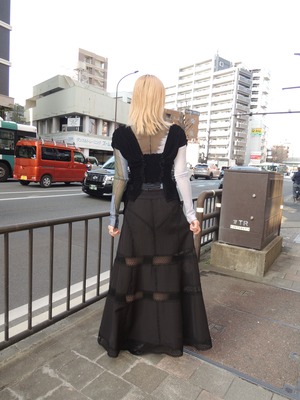 【25SS】FETICO フェティコ / LACE-PANELED MAXI SKIRT / レースパネルマキシスカート