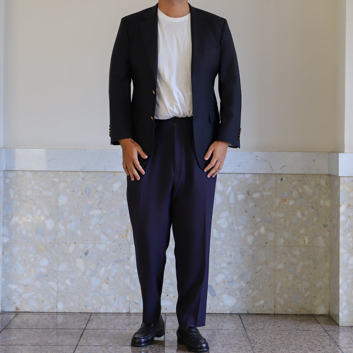 極美品】BROOKS BROTHERS Loro Piana Made in USA wool Navy blazer