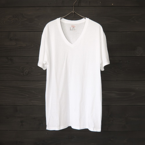 Hanes VネックT White M