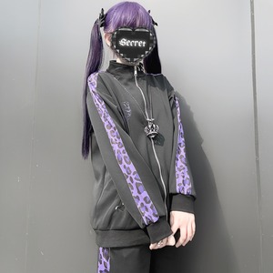 パープルレオパードラインジップトラックジャケット(lli_7156)