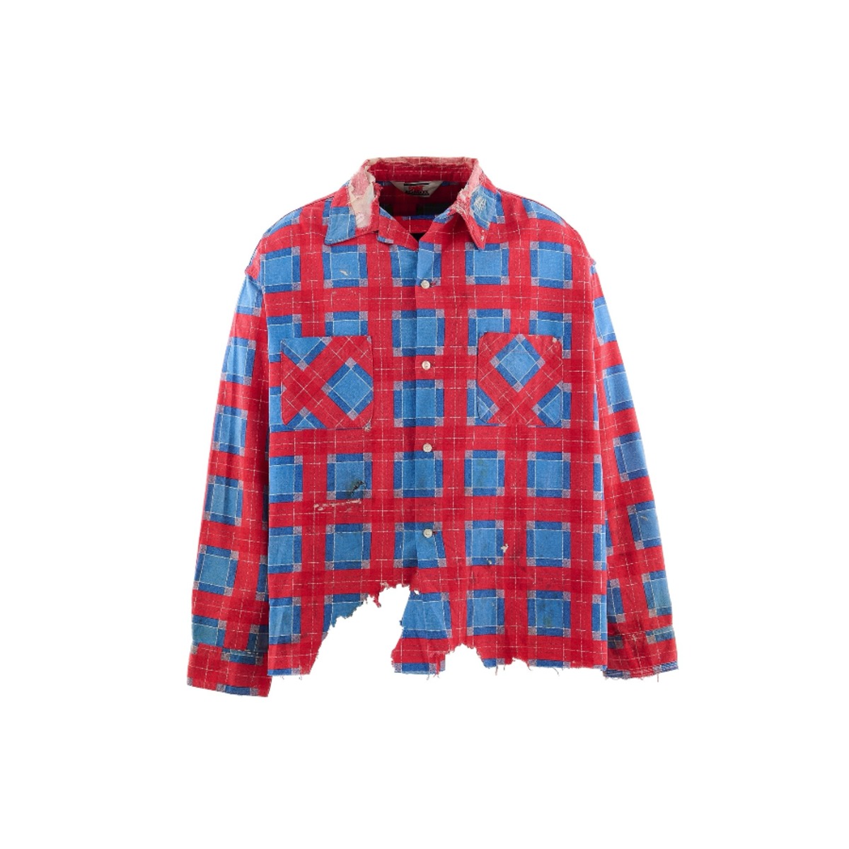 SAINT Mxxxxxx】SM-MK8-0000-049PRINT CHECK SHIRT/ | AYIN