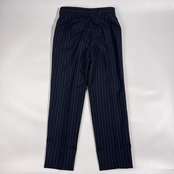 上下 イギリス製 OZ WALD BOATENG オズワルドボーテング セットアップ ストライプ テーラードジャケット スラックス スーツ /ネイビー メンズ