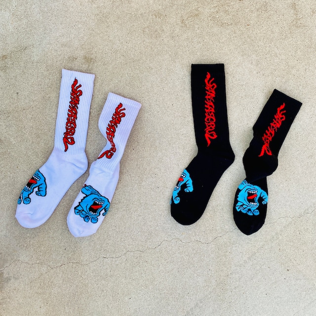 santa cruz socks black/white