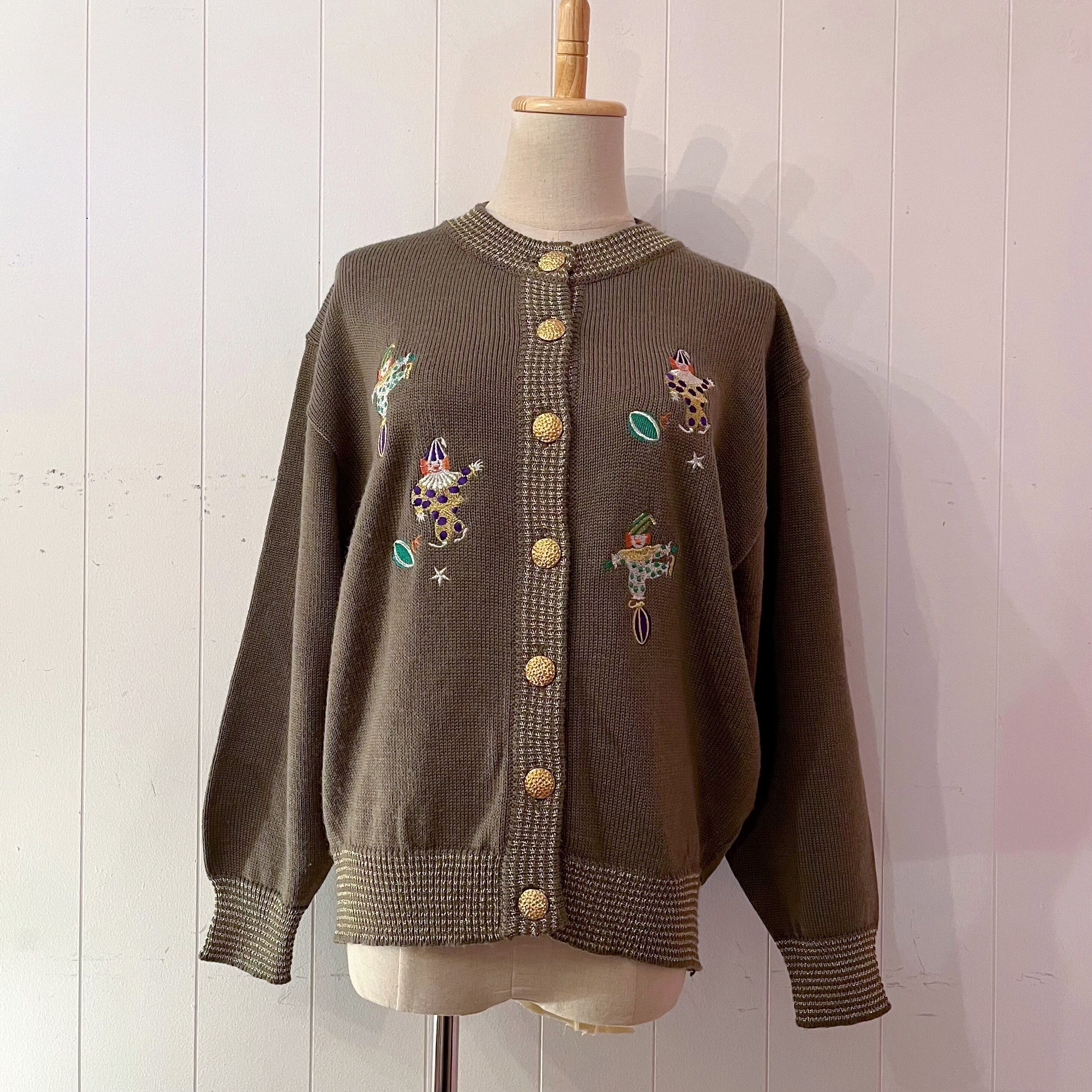 pierrot gold button knit cardigan