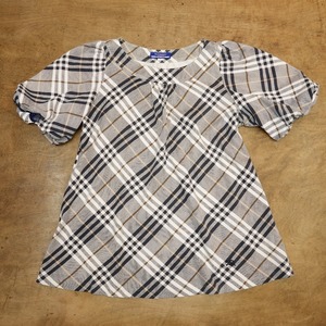 4202 BURBERRY LONDON BLUE LABEL バーバリー ロンドン ブルーレーベル バルーンスリーブ パフスリーブ カットソー トップス レディース ブランド古着 サイズ38 三陽商会
