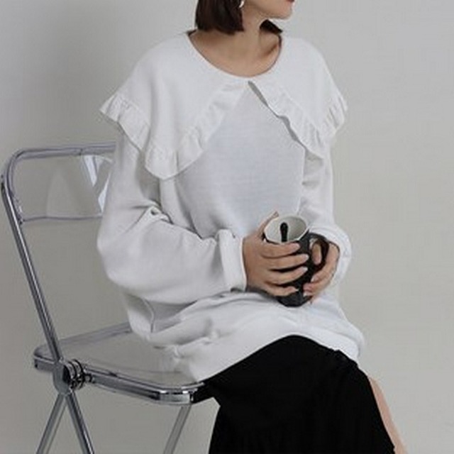 Frill Collar Sweat Tunic　2litr00659