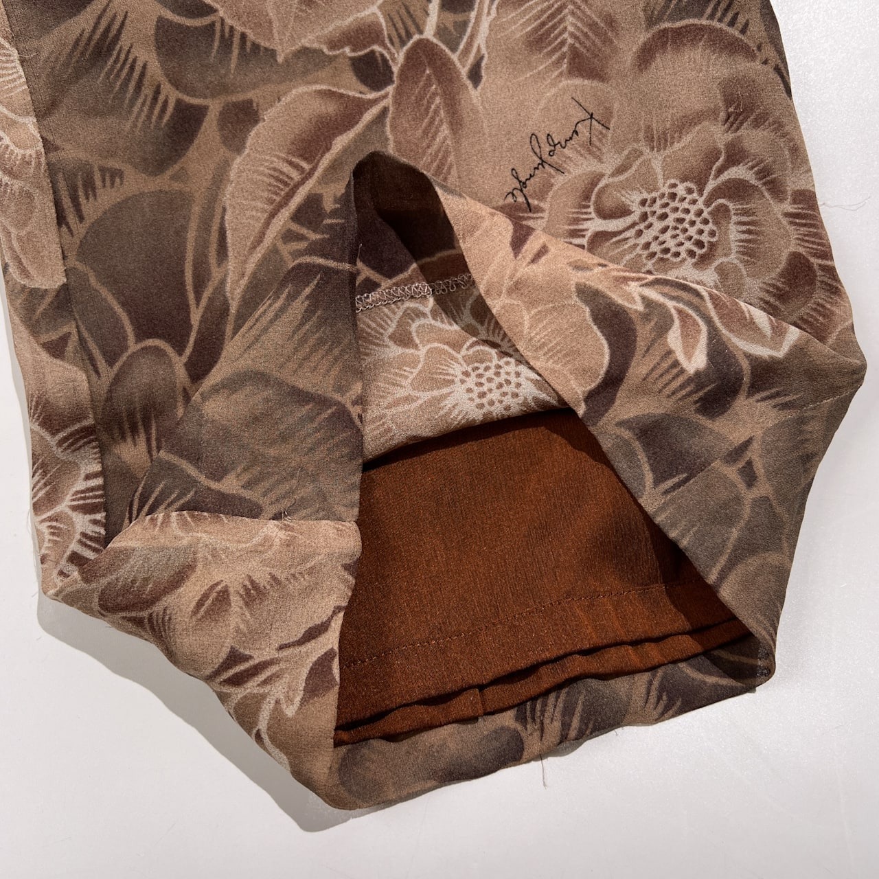 KENZO JUNGLE ケンゾー 花柄 総柄 シルク ワイド パンツ サイズ 40 /フランス製/絹100%/ビンテージ