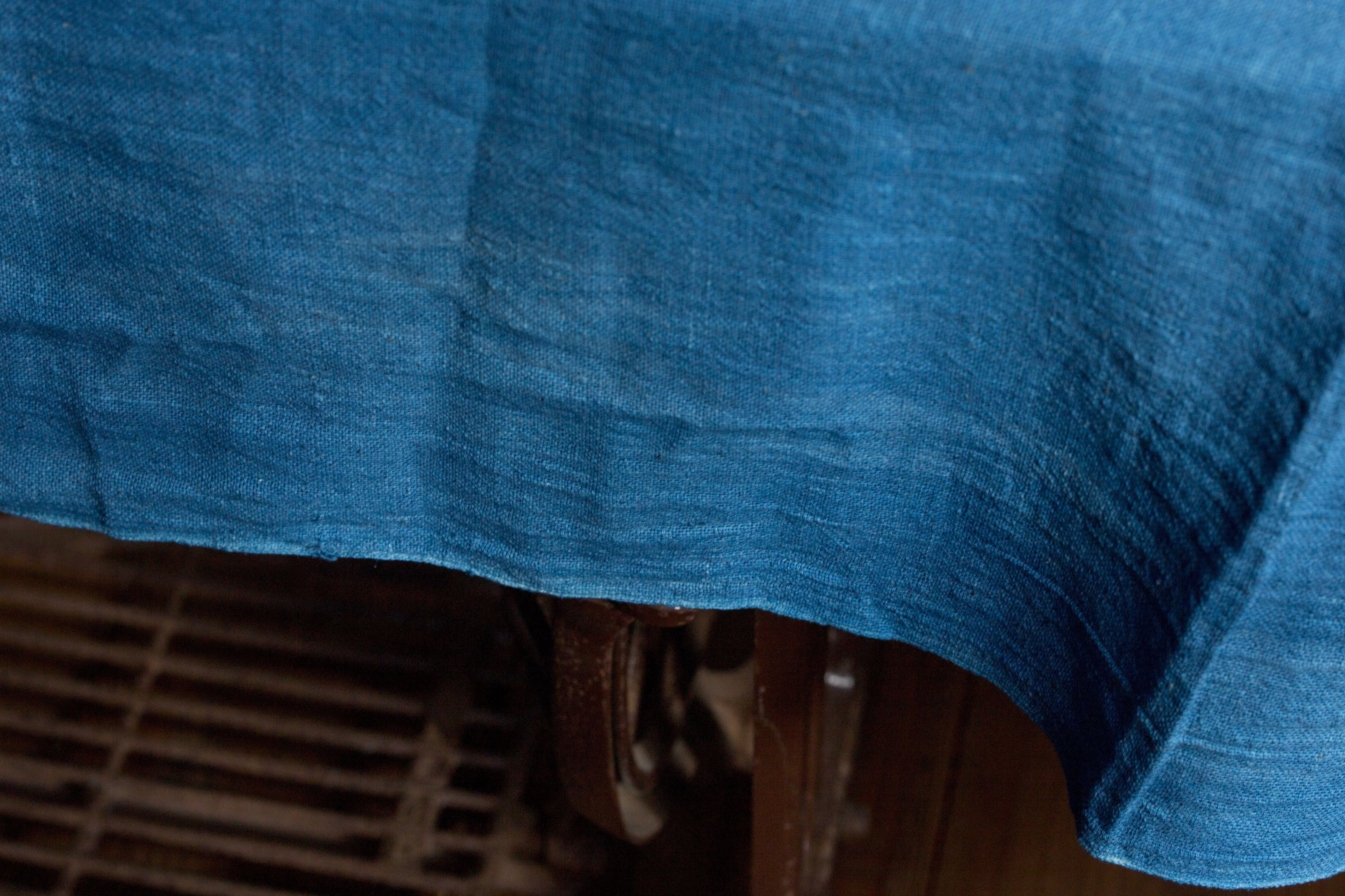 正藍冷染×栗駒商店 ストール 【無地 カディ】厚地 (淡) DYr6 数量限定