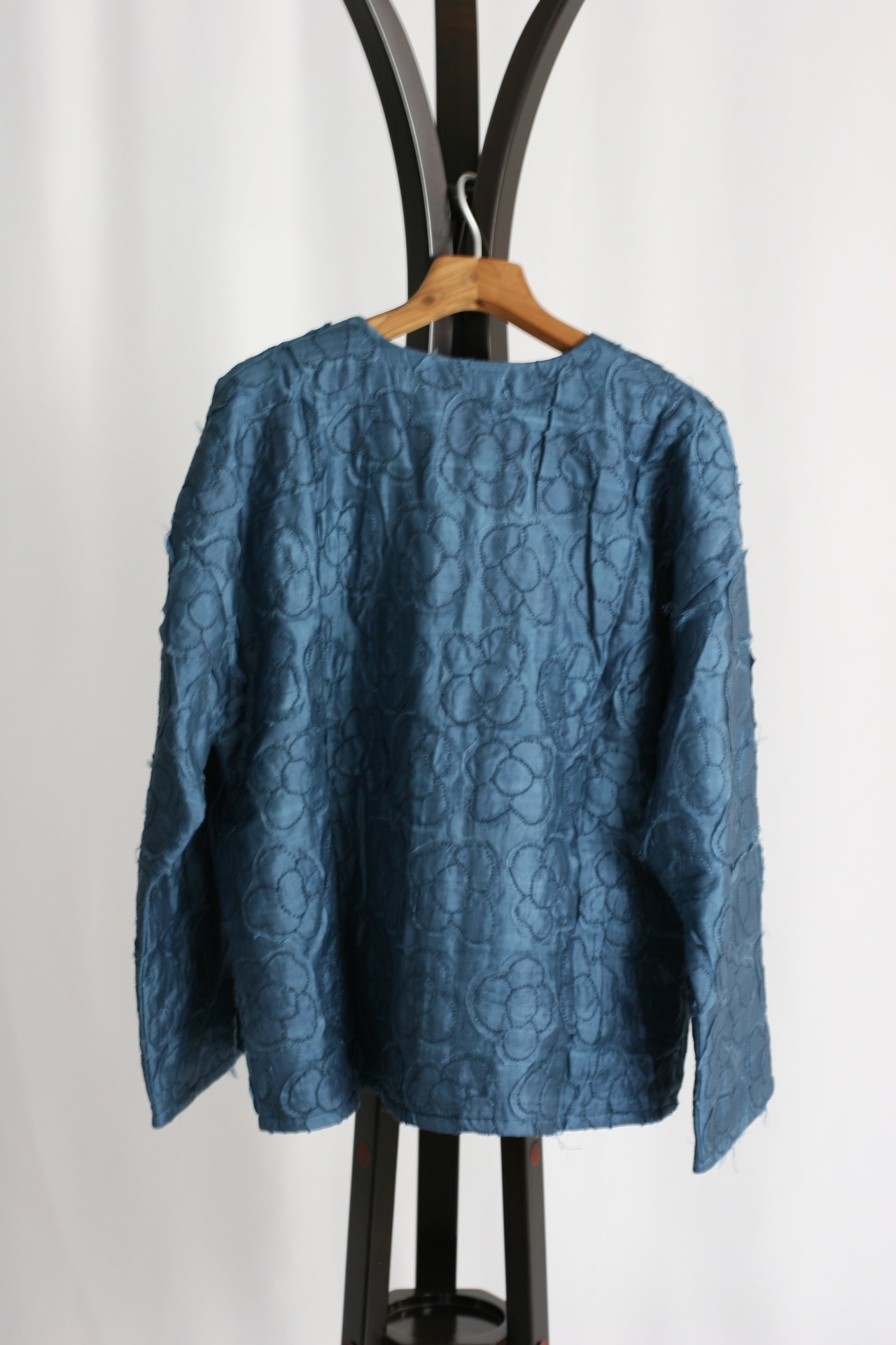 【BUNON】Khadi Silk Flower Quilting Blouson(BN2651)